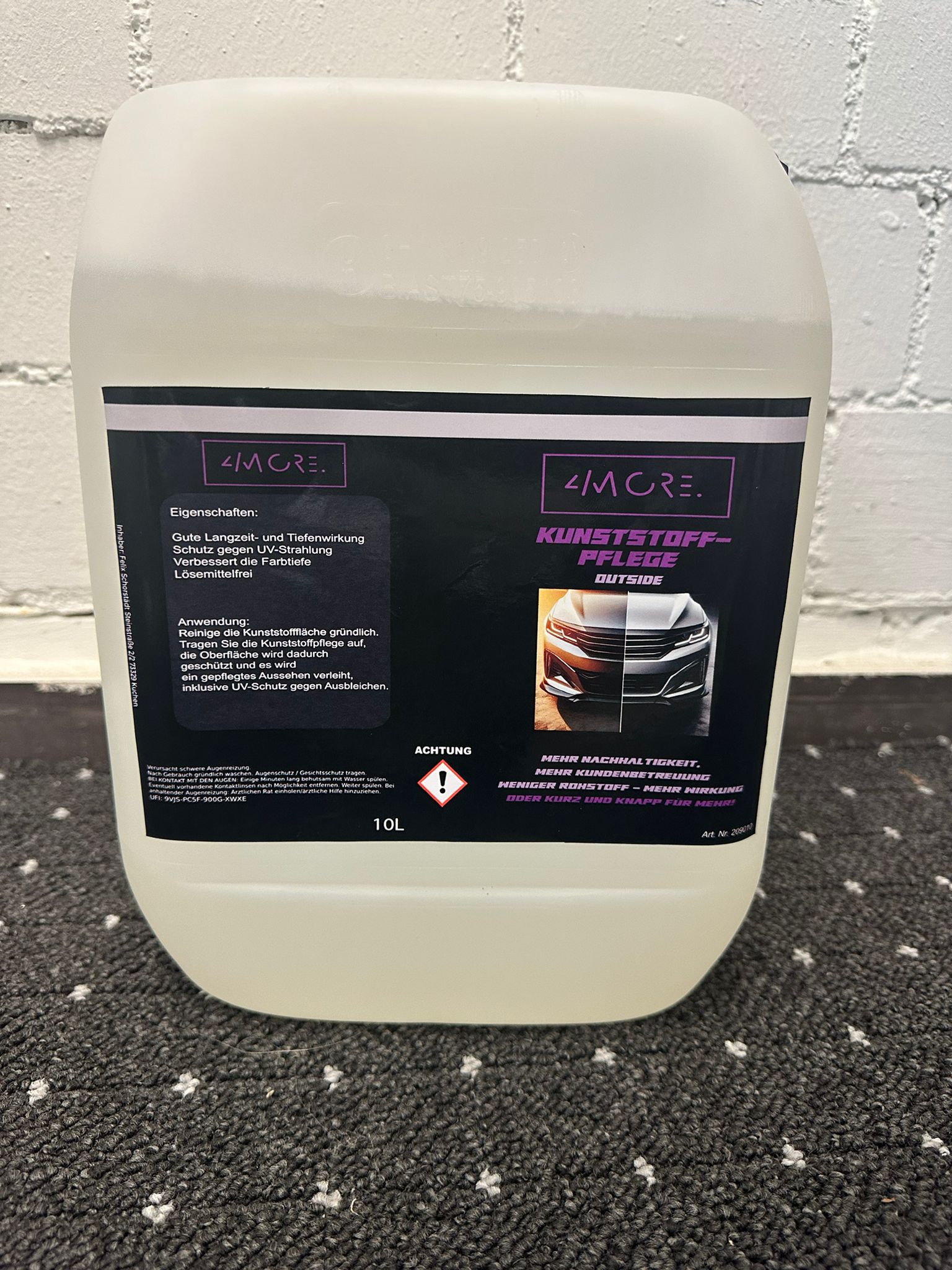 ABVERKAUF Kunststoffpflege Outside 10L
