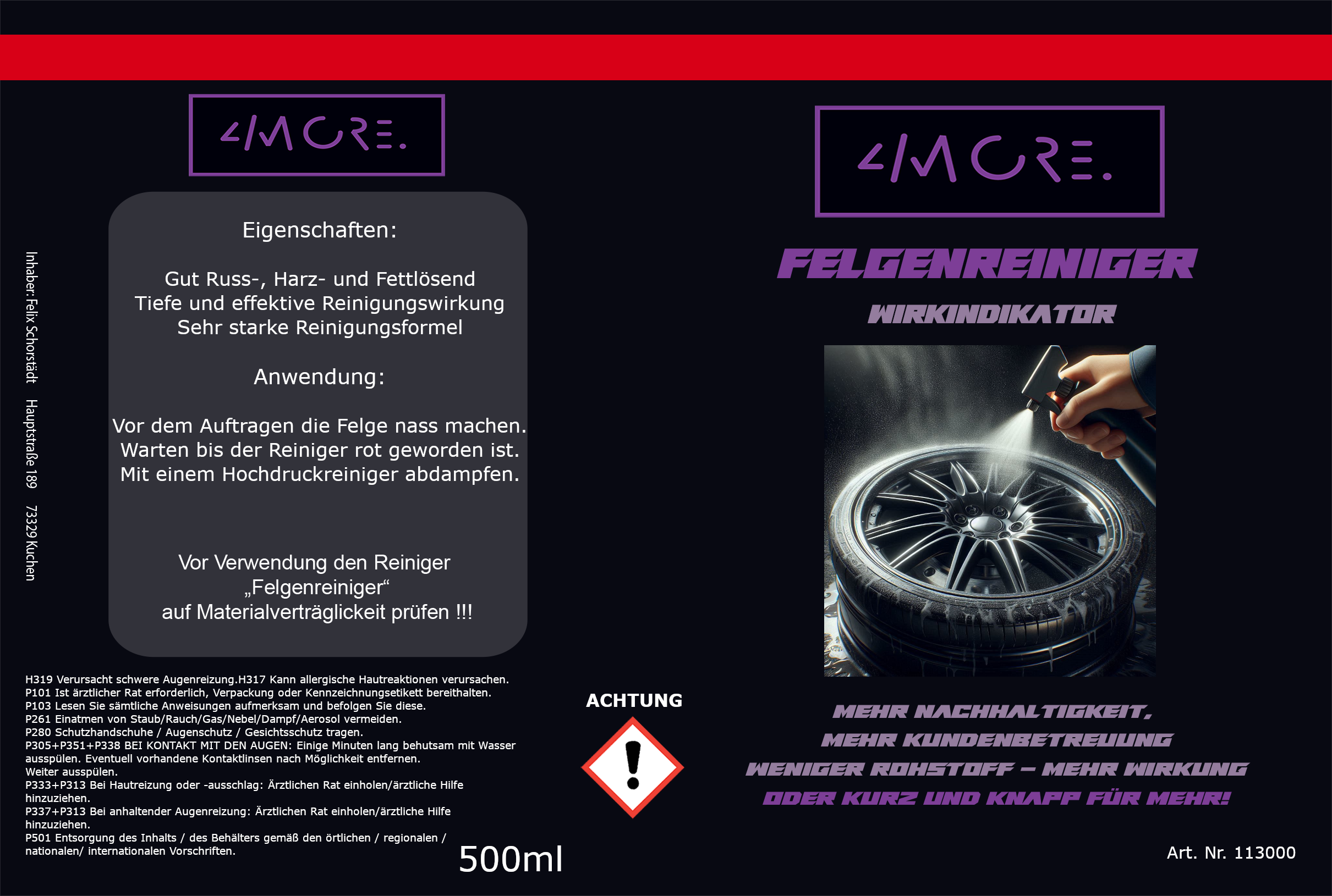 Felgenreiniger Wirkindikator