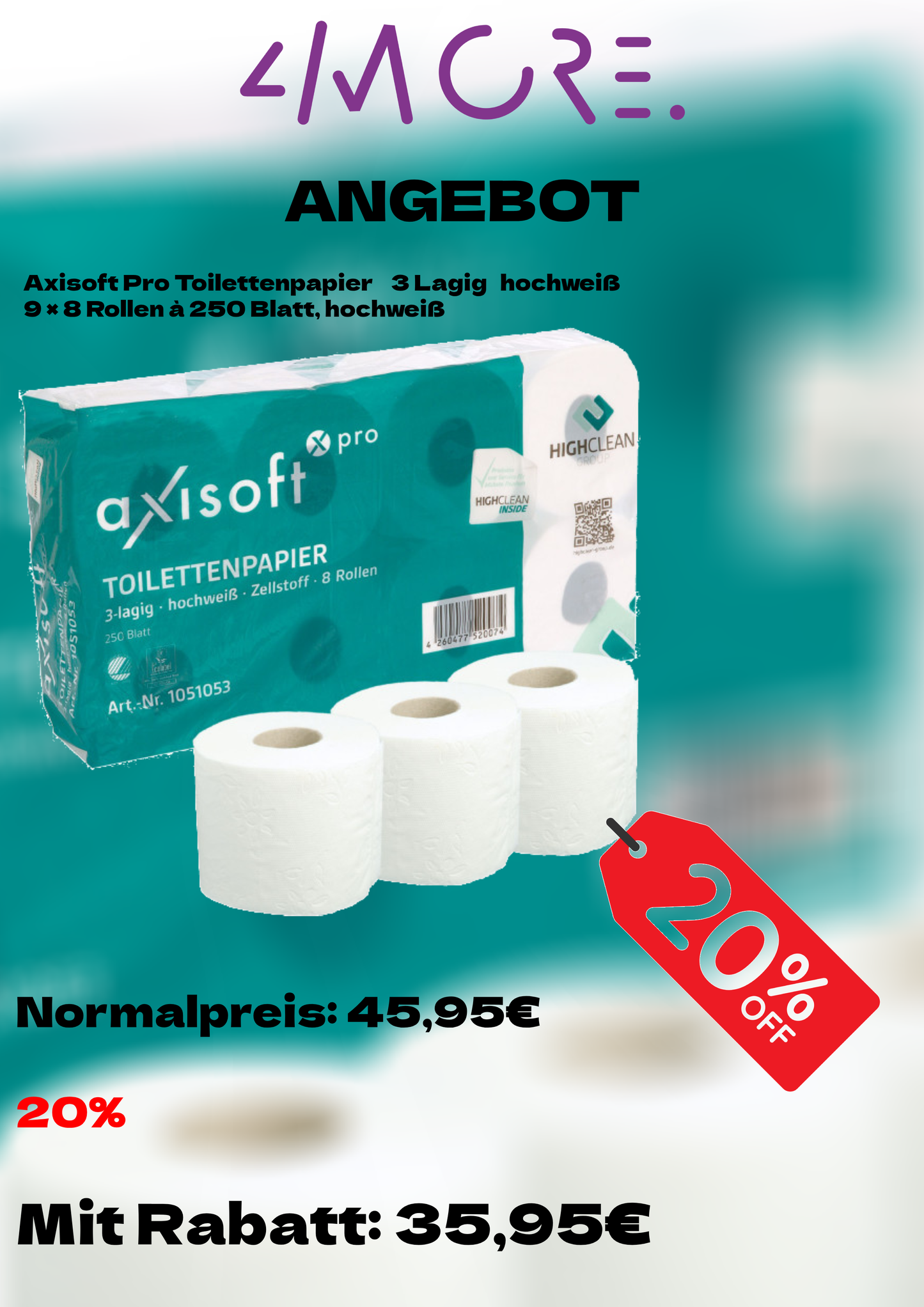 ANGEBOT Toilettenpapier Axisoft 3 Lagig